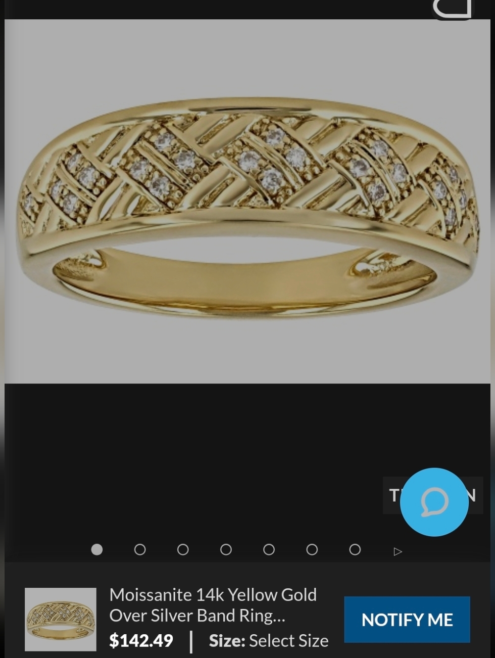 Gold Braided Band Ring with Moissanite Accents